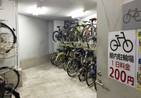新宿三丁目の屋内駐輪場　京王新宿追分ビル自転車駐輪場